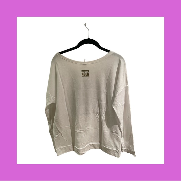 Next Level Apparel Gold & White Mardi Gras Lightweight Sweatshirt - Picture 2 of 4